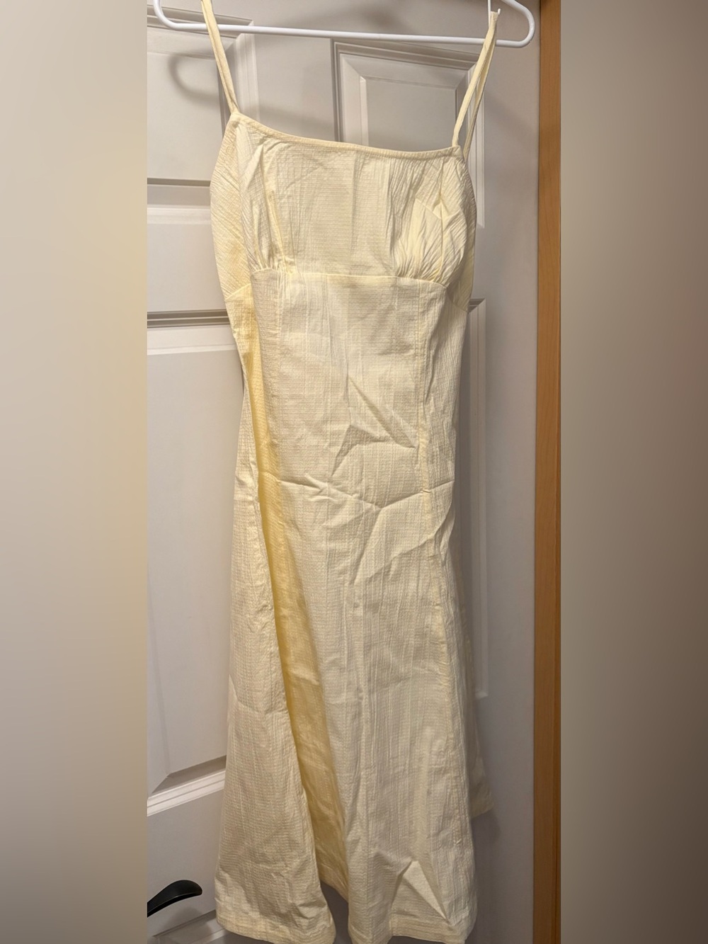 Unbranded Spaghetti Straped Yellow Mini Dress Size Large NWOT
